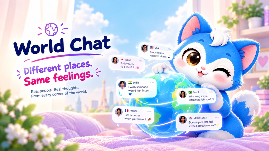 World Chat. Different people. Same feelings.